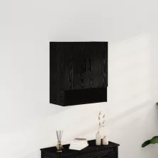 vidaXL Fali Szekrény Fekete Tölgy 60x31x70 cm Mérnöki Fa