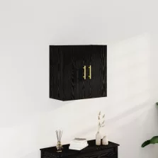 vidaXL Fali Szekrény Fekete Tölgy 60x31x70 cm Műgyanta