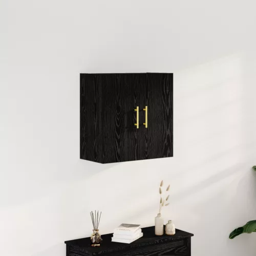 vidaXL Fali Szekrény Fekete Tölgy 60x31x70 cm Műgyanta