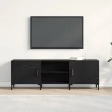 vidaXL TV Szekrény Fekete Tölgy 150x30x50 cm Műgyanta