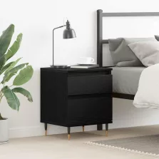   vidaXL Éjjeliszekrény fiókkal Fekete tölgy 40 x 35 x 50 cm Faanyag