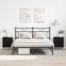   vidaXL Éjjeliszekrény 2 pcs Fekete tölgy 40 x 35 x 50 cm Faanyag