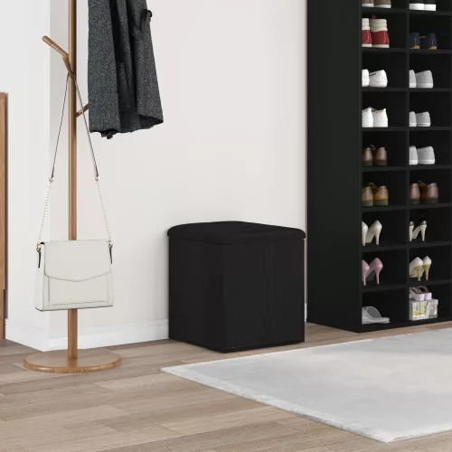 vidaXL tárolópad fekete tölgy 42x42x45 cm Tömörfa