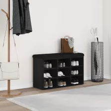 vidaXL Tárolópad Fekete Tölgy 80x30x48 cm Műgyanta