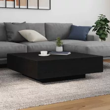   vidaXL Dohányzóasztal Fekete tölgy 100 x 100 x 31 cm Faanyag