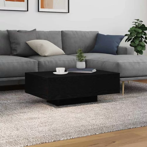 vidaXL Dohányzóasztal Fekete tölgy 85 x 55 x 31 cm Faanyag