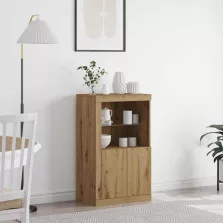   vidaXL LED tálaló Artisan tölgy 60,5 x 37 x 100 cm Faanyag