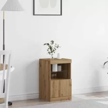 vidaXL LED tálaló Artisan tölgy 41 x 37 x 67 cm Faanyag