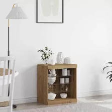 vidaXL LED tálaló Artisan tölgy 60,5 x 37 x 67 cm Faanyag