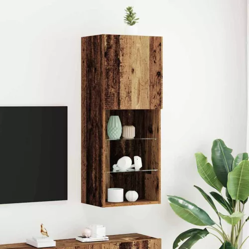 vidaXL TV szekrény garnitúra Öreg fa 40,5 x 30 x 102 cm Faanyag