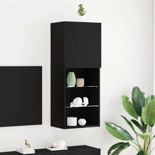 vidaXL TV szekrény garnitúra Fekete tölgy 40,5 x 30 x 102 cm Faanyag