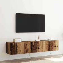   vidaXL TV Fali Szekrény 2 pcs Öreg fa 80 x 35 x 31 cm Faanyag