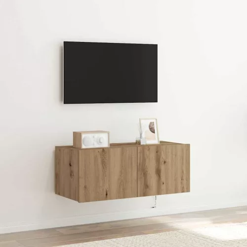 vidaXL TV Fali Szekrény Artisan tölgy 80 x 35 x 31 cm Faanyag