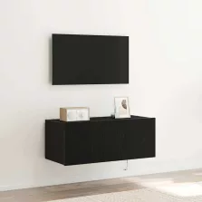   vidaXL TV Fali Szekrény Fekete tölgy 80 x 35 x 31 cm Faanyag