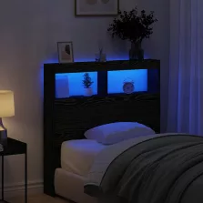   vidaXL fekete tölgy színű áthidalószekrény LED-ekkel 100 x 17 x 102 cm