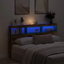   vidaXL antik fa áthidalószekrény LED-világítással 180 x 17 x 102 cm