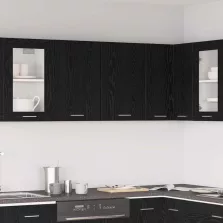   vidaXL Függő szekrény polcokkal Musta tammi 80 x 31 x 60 cm Faanyag