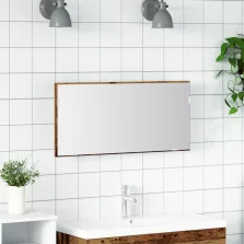   vidaXL Fürdőszoba Tükörszekrény LED Fénnyel Régi Fa 80x37 cm
