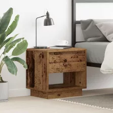   vidaXL Éjjeliszekrény fiókkal Öreg fa 45 x 34 x 44 cm Faanyag