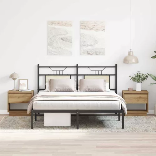 vidaXL Éjjeliszekrény 2 pcs Artisan tölgy 45 x 34 x 44 cm Faanyag