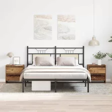   vidaXL Éjjeliszekrény fiókkal 2 pcs Öreg fa 45 x 34 x 44,5 cm Faanyag