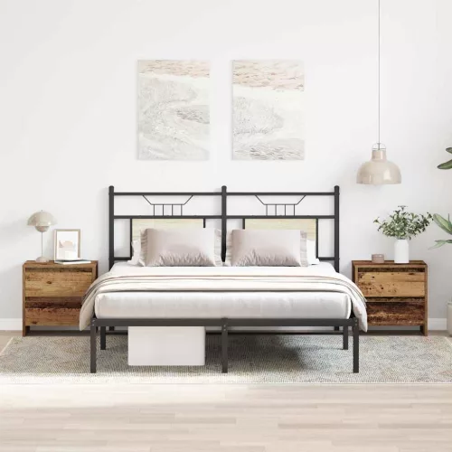 vidaXL Éjjeliszekrény fiókkal 2 pcs Öreg fa 45 x 34 x 44,5 cm Faanyag