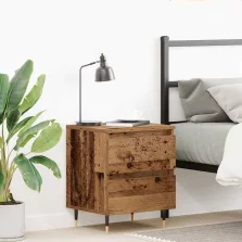   vidaXL Éjjeliszekrény fiókkal Öreg fa 40 x 35 x 50 cm Faanyag