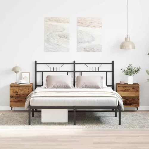 vidaXL Éjjeliszekrény fiókkal 2 pcs Öreg fa 40 x 35 x 50 cm Faanyag