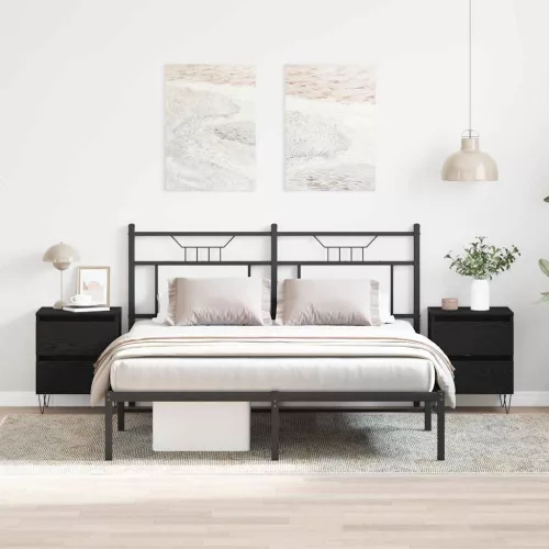 vidaXL Éjjeliszekrény 2 pcs Musta tammi 40 x 35 x 50 cm Faanyag