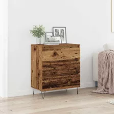 vidaXL Széf fiókkal Öreg fa 60 x 35 x 70 cm Faanyag