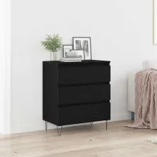 vidaXL Széf fiókkal Fekete tölgy 60 x 35 x 70 cm Faanyag
