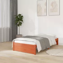 vidaXL Ágykeret Tömör fenyő