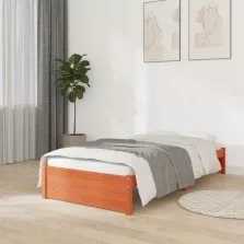 vidaXL Ágykeret Tömör fenyő