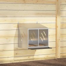   vidaXL horganyzott ezüst fém csirke fészekrakó doboz 2 rekesszel