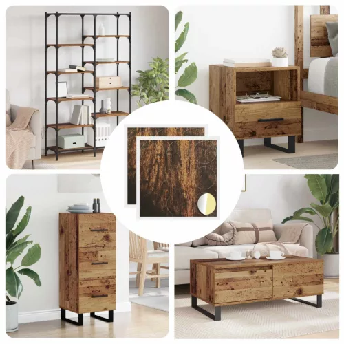 vidaXL Öntapadó csavar borító 2 pcs Öreg fa Ø 20 x 0,5 mm