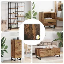   vidaXL Öntapadó csavar borító 12 pcs Öreg fa Ø 20 x 0,5 mm