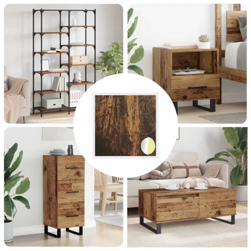 vidaXL Öntapadó csavar borító 12 pcs Öreg fa Ø 20 x 0,5 mm