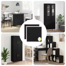   vidaXL Öntapadó csavar borító 2 pcs Fekete Ø 20 x 0,5 mm