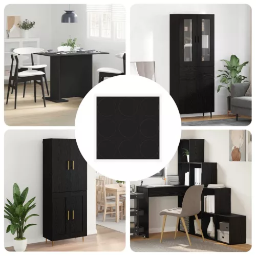 vidaXL Öntapadó csavar borító 12 pcs Fekete Ø 20 x 0,5 mm