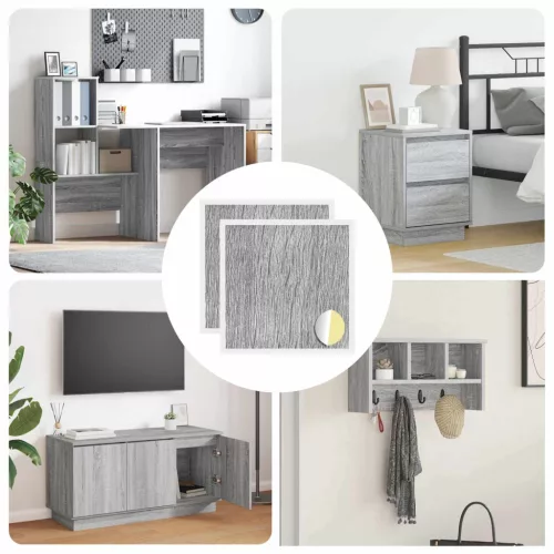 vidaXL Öntapadó csavar borító 2 pcs Szürke Sonoma Ø 20 x 0,5 mm