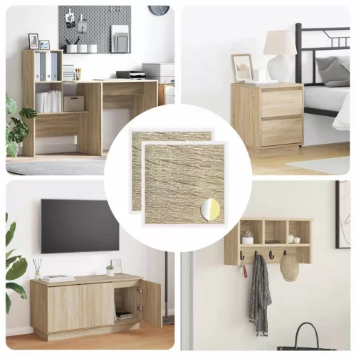 vidaXL Öntapadó csavar borító 2 pcs Sonoma tölgy Ø 20 x 0,5 mm