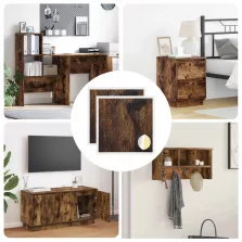   vidaXL Öntapadó csavar borító 2 pcs Füstölt tölgy Ø 20 x 0,5 mm