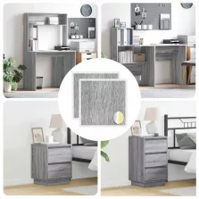   vidaXL Öntapadó csavar borító 2 pcs Szürke Sonoma Ø 20 x 0,5 mm