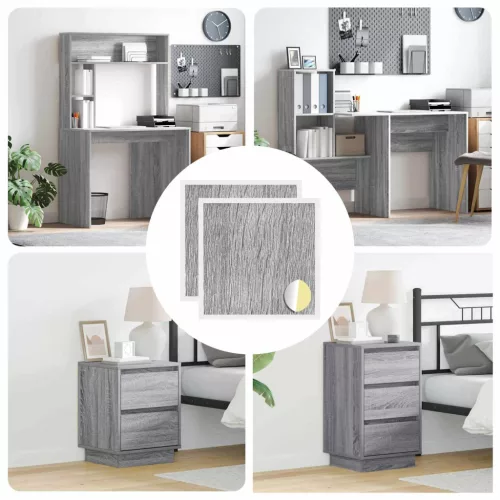 vidaXL Öntapadó csavar borító 2 pcs Szürke Sonoma Ø 20 x 0,5 mm