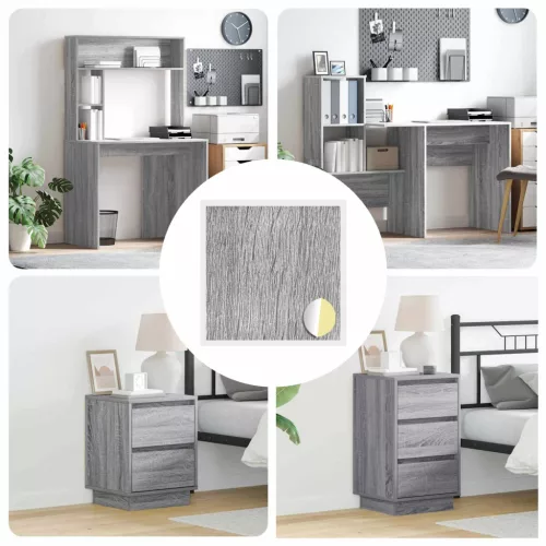 vidaXL Öntapadó csavar borító 12 pcs Szürke Sonoma Ø 20 x 0,5 mm