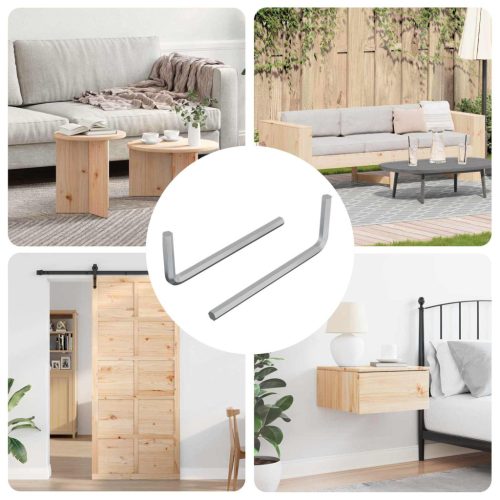 vidaXL Hatos Kulcs 2 pcs Ezüst 32 x 86 mm Acél