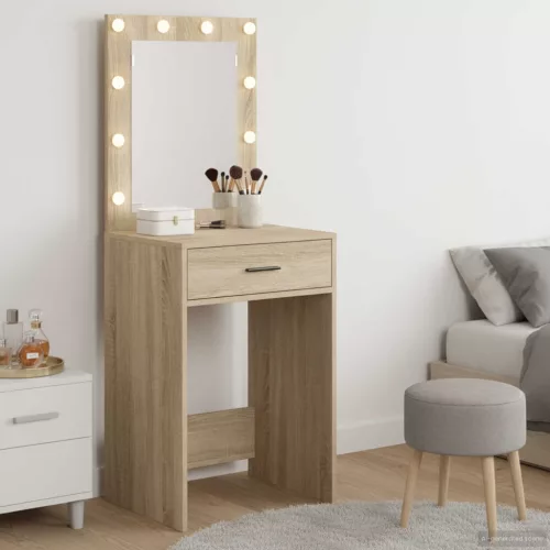 vidaXL Öltözködőasztal fiókkal Sonoma tölgy 50 x 41 x 135 cm Faanyag