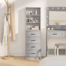   vidaXL Magasfiú fiókkal Beton szürke 40 x 41 x 135 cm Faanyag