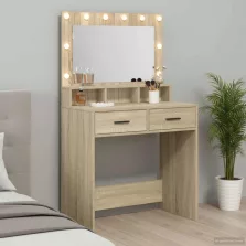   vidaXL Öltözködőasztal fiókkal Sonoma tölgy 79 x 41 x 135 cm Faanyag