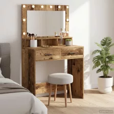   vidaXL Öltözködőasztal fiókkal Öreg fa 79 x 41 x 135 cm Faanyag